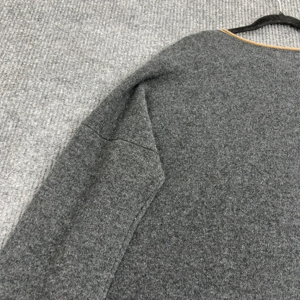 REI Sweater Womens Grey‎ 100% Lambs Wool Oversized Boat Neck Gorpcore Outdoor
